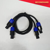 Pair of 1M Speakon-Speakon Speaker Cables 2-core Cable (secondhand)