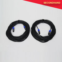 Pair of 25M Neutrik NL2FC Speakon-Speakon Speaker Cables 2-core Cable (secondhand)