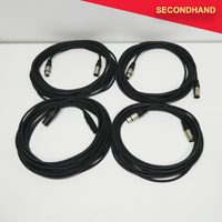 Lot-of-4 3-pin XLR Microphone Cables - 3x 9M & 1x 6M  (secondhand)