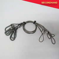 Set-of-4 x 400mm x 2.5mm Silver Safety Cables (secondhand)