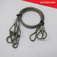 Set-of-3 x 980mm x 4.0mm Silver Safety Cables  (secondhand)