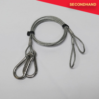 Set-of-2 x 700mm x 3.0mm Silver Safety Cables  (secondhand)