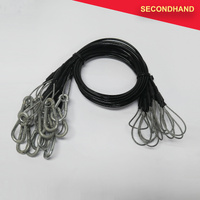 Lot-of-12 - 700mm x 3.5mm Safety Cables - Black (secondhand)