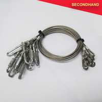 Lot-of-8 - 600mm x 3mm Safety Cables - Silver (secondhand)