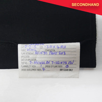 300mm Wide x 4M Drop Black Wool Masking Drape (secondhand)
