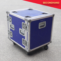 10RU Shock Mount Rack on Wheels with Front & Rear Lids (secondhand)