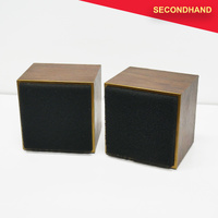 Pair-of Vintage Auratone 5C Super Sound Cube Monitor Speakers Wood Grain (secondhand)
