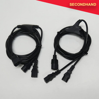 Pair-of 2M IEC Y Cables 1 x IEC Male to 2 x IEC Female (secondhand)