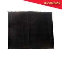 Brushed Cotton Curtain 3M x 2.5M Flat with Velcro Ties for 50mm Bar (secondhand)