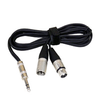 2M 6.35mm TRS Jack Plug to 1 x XLR Female and 1 x XLR Male