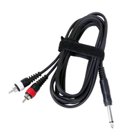 UXL PPR2 2M UXL 6.35mm TS Jack Plug to 2 x RCA Plugs