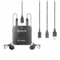 Boya DM20 Multi-Function 2 Channel Recording Kit with 2 x Lapel Microphones