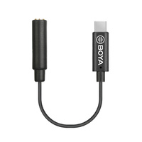 Boya K4 Audio Adapter Cable 3.5mm TRS (female) Connector to USB-C Connector for Android Devices