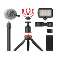 Boya VG350 Smartphone Kit with Microphone, LED Light, Tripod and Phone Clamp