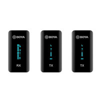 Boya XM6-S2 2.4GHz Dual Channel Wireless Camera Mic System with Lapel Mic's