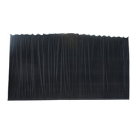 BravoPro 63ABK 6M x 3M Black Cotton Velvet Curtain - Gathered