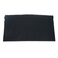 BravoPro 63BBK 6M x 3M Black Cotton Velvet Curtain - Flat