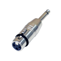 BravoPro A041 3-pin XLR Female to 6.35mm TS Jack Plug Adaptor