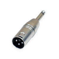 BravoPro A042 3-pin XLR Male to 6.35mm TS Jack Plug Adaptor