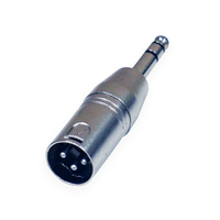 BravoPro A044 3-pin XLR Male to 6.35mm TRS Jack Plug Adaptor