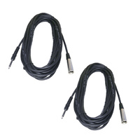BravoPro AP2106-09 9M 3pin Male XLR to 6.35mm Jack Plug x2