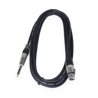 BravoPro AP2117-03 3M 3pin Female XLR to 6.35mm Jack Plug Mic. Cable
