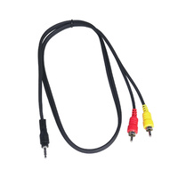 BravoPro AP2411-01 1M 3.5mm TRS Stereo Jack Plug to 2x RCA Plugs