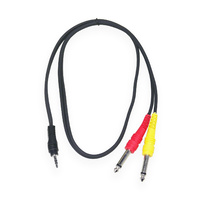 BravoPro AP2431-01 1M 3.5mm TRS Stereo Jack Plug to 2x 6.35mm TS Jacks
