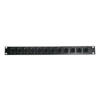 BravoPro BP-001 1RU Rack Mount Patch Bay with 12 x Speakon 4-pole Sockets