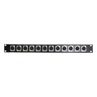BravoPro BP-003 1RU Rack Mount Patch Bay with 12 x 3-Pin Female XLR