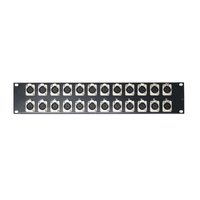 BravoPro BP-005 2RU Rack Mount Patch Bay with 24 x 3-pin Female XLR