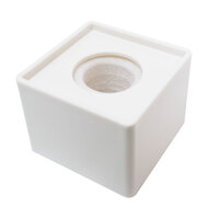 BravoPro Square Microphone Flag suitable for 35-40mm Diameter Microphones - White