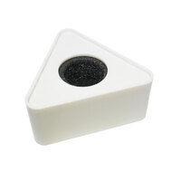 BravoPro Triangular Microphone Flag suitable for 35-40mm Diameter Microphones - White