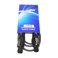 BravoPro G010-02 2M Male Speakon to Male Speakon 2-Core 1.3mm Cable
