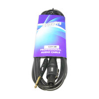 BravoPro G011-05 5M Speakon Male to 6.35mm TS Mono Jack 2-Core 1.3mm Cable