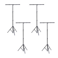 BravoPro LS014 3-Section Folding Lighting Stand with T-Bar x4