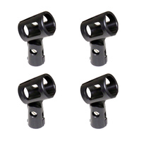 BravoPro MS044x4 4 pieces of Microphone Holder Rubberised I.D. 27-30mm 5/8" thread