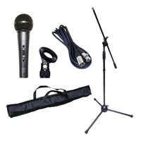 BravoPro MS1 Kit with Dynamic Microphone, Boom Stand, 5M XLR Cable and Carry Bag