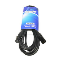 BravoPro NXX001-06B 6M Premium 8mm Microphone Cable 3-pin XLR Male to 3-pin XLR Female - Gold Pins