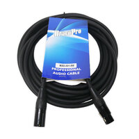 BravoPro NXX001-09B 9M Premium 8mm Microphone Cable 3-pin XLR Male to 3-pin XLR Female - Gold Pins