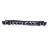 BravoPro PSS011 2 Circuit Cat 5/5e/6 Breakout to 4 x XLR5 Female 1RU Rack Mount