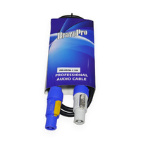 BravoPro PW002B-1.5  1.5m Neutrik PowerCON NAC3FCA to Neutrik PowerCON  NAC3FCB Link Cable