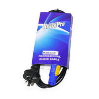 BravoPro PW002B-EU-1.5  1.5m Neutrik PowerCON NAC3FCA to 3-pin 240v Plug 10amp