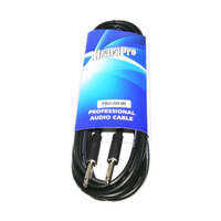 BravoPro PWJJ008-06 6M Instrument Cable 6.35mm TS Mono Jack Plug to 6.35mm TS Mono Jack Plug