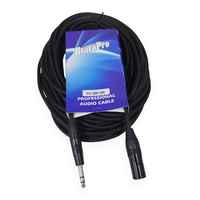 BravoPro PXJ006-15 15M Audio Cable 3-pin XLR Male to 6.35mm TRS Jack Plug