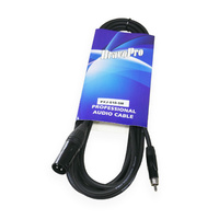 BravoPro PXJ010-05 5M 3-pin XLR Male to RCA Male