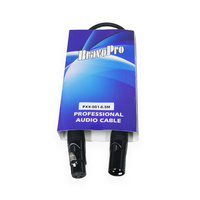 BravoPro PXX001-0.5 500mm Microphone Cable 3-pin XLR Male to 3-pin XLR Female