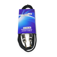 BravoPro SS006A-03 3M Speaker Cable - 6.35mm TS Jack Plug to 6.35mm TS Jack Plug