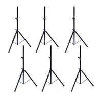 6 x BravoPro SS010-1.8  Speaker Stands 1.2m - 1.8m Height 40kg Capacity