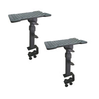 BravoPro SS040 Pair of Monitor Speaker Stands with Rubber Pad on Top Plate - Table Clamp